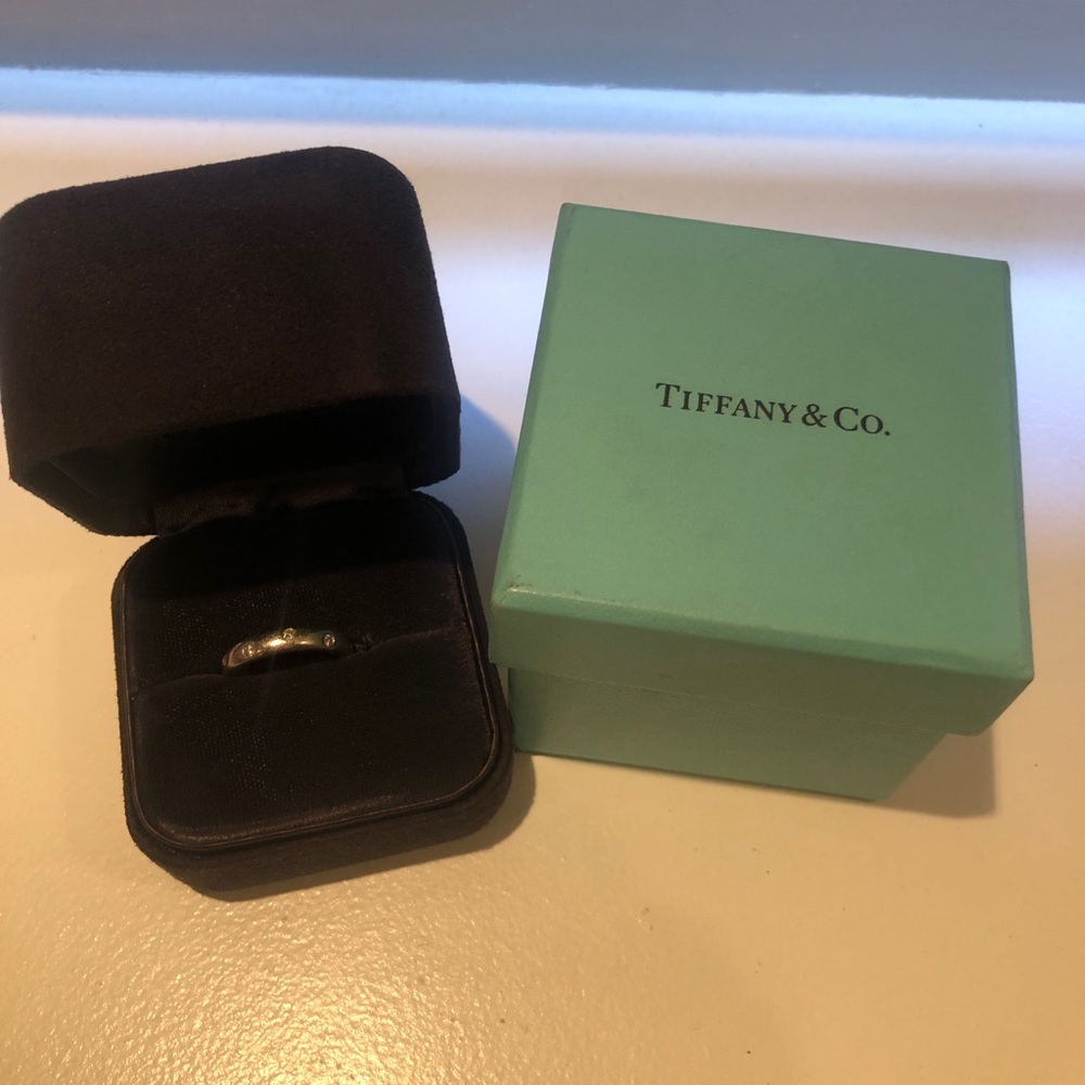 Tiffany & Co Size 6 Platinum & Diamond Band
